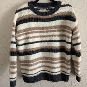 Fat Face Striped & Metallic Sweater